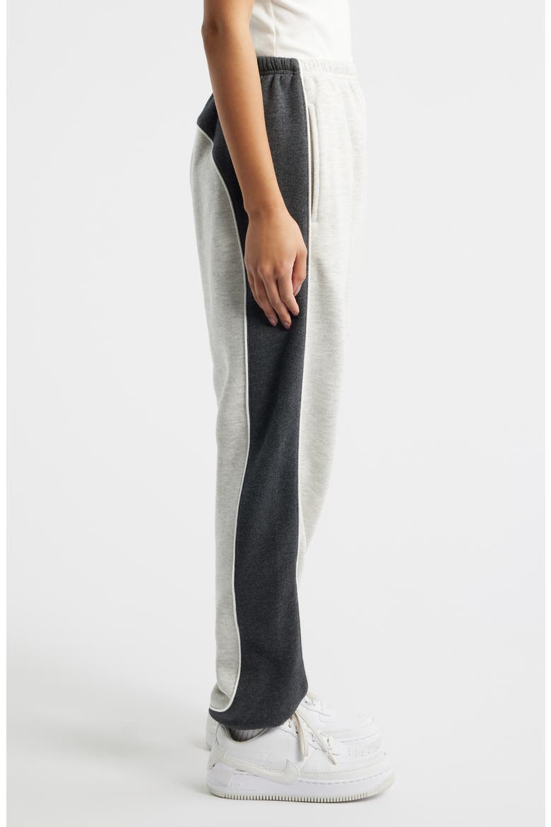 Heathered Panel Sweatpants, Alternate, color, GREY MULTI