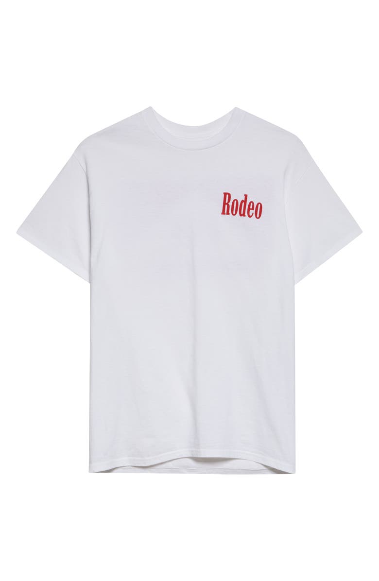 Rodeo Work Wear Rodeo Flag Logo T-Shirt, Main, color, White/ Red