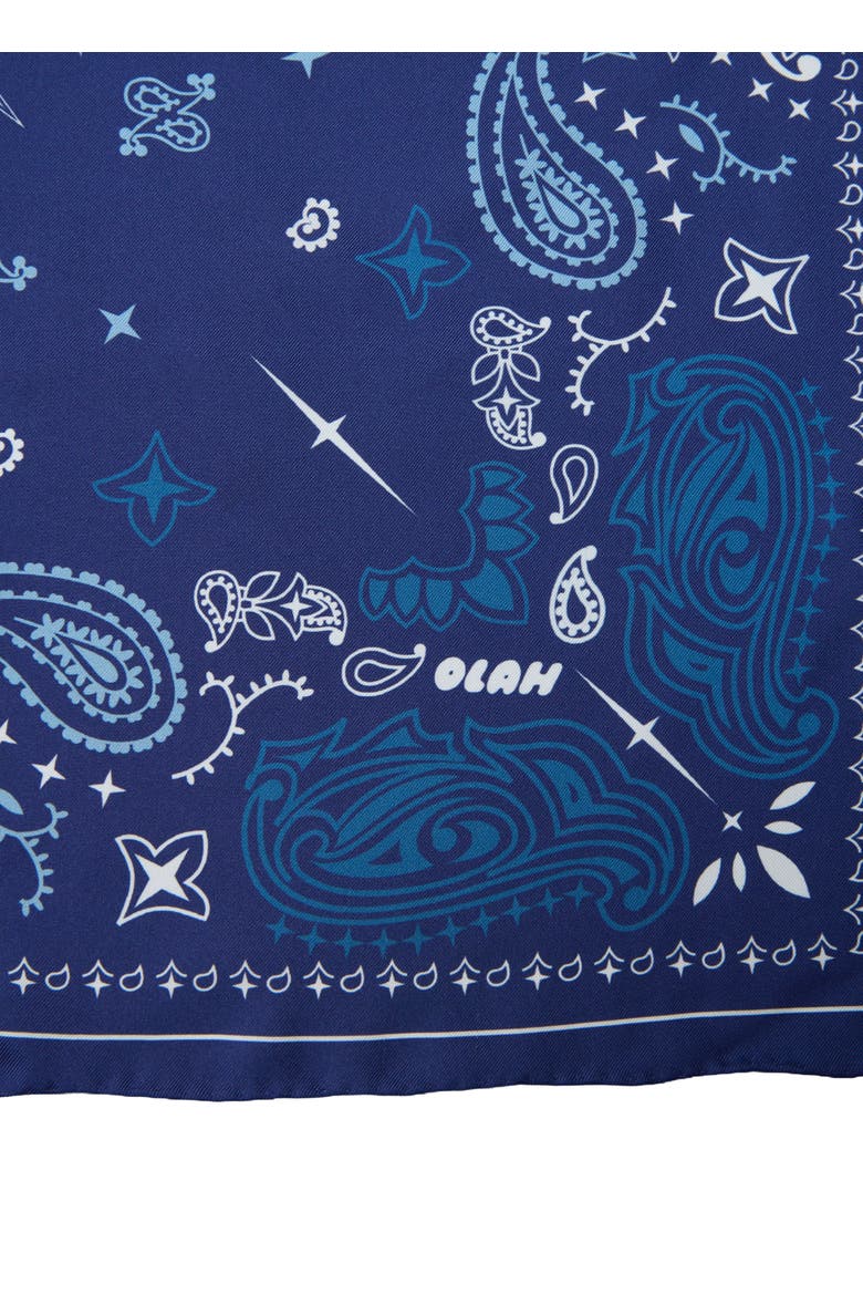 Paisley Silk Bandana Scarf 20, Alternate, color, Midnight Navy