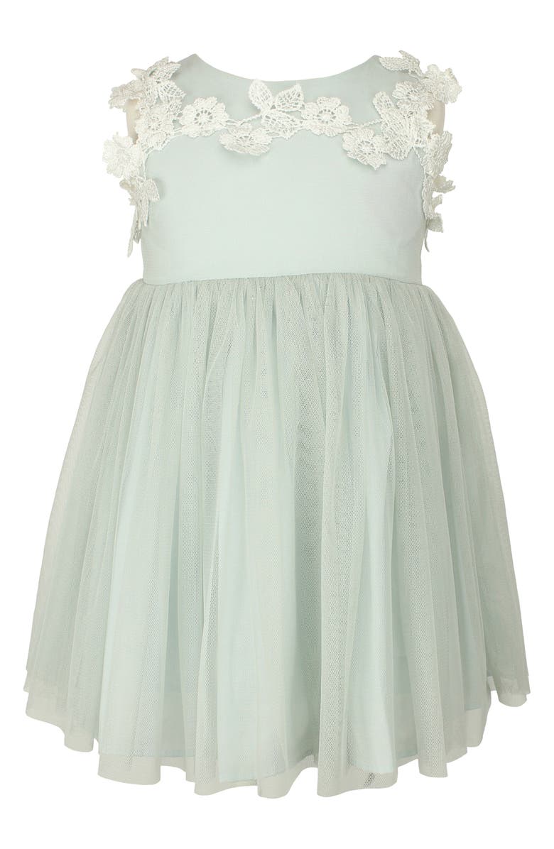 Popatu Floral Appliqué Tulle Dress, Main, color,