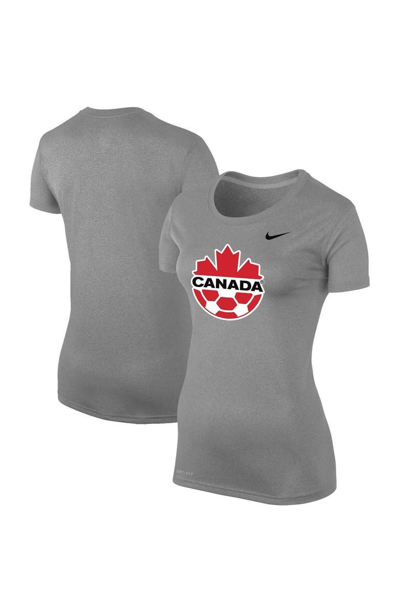 Nike Women's Nike Heather Gray Canada Soccer Legend Performance T-Shirt, Main, color, Heather Gray