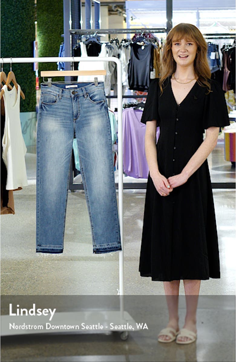 Brandon High Waist Release Hem Ankle Straight Leg Jeans, sales video thumbnail