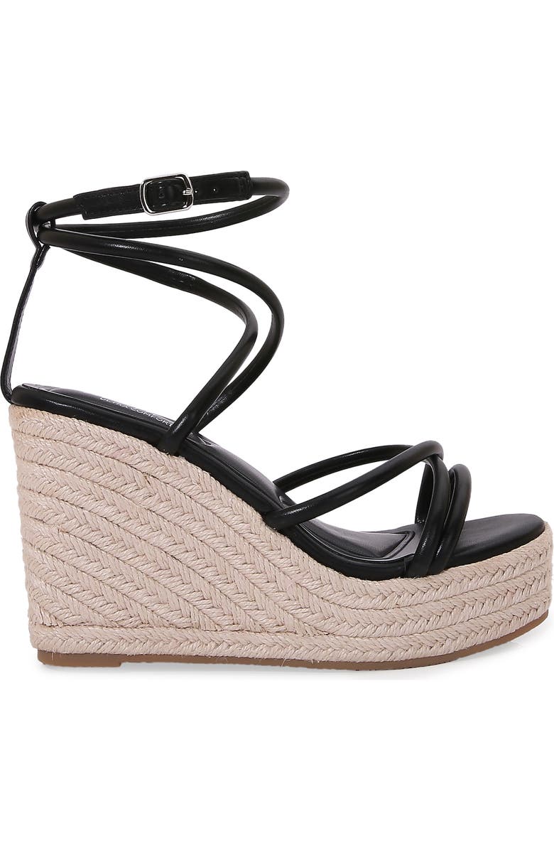 BERNESS Rhea Espadrille Wedge Sandal, Alternate, color, Black