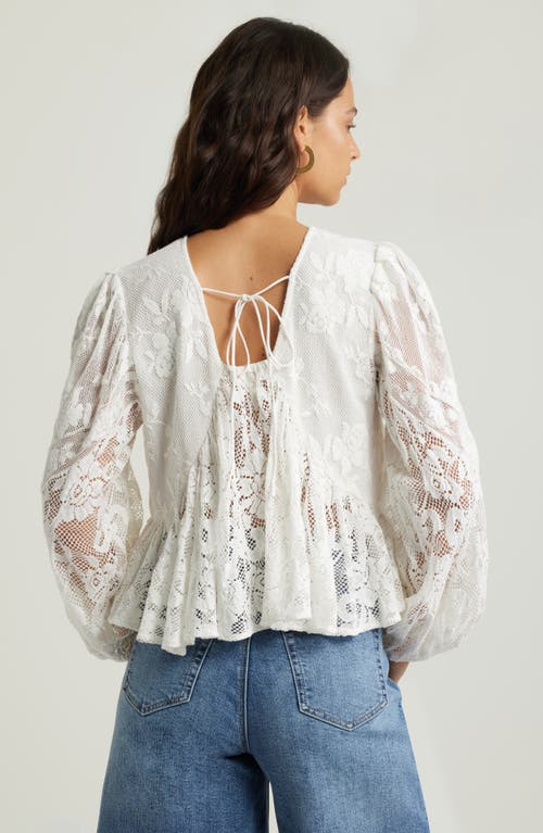 TREASURE & BOND TREASURE & BOND LACE PEPLUM TOP 
