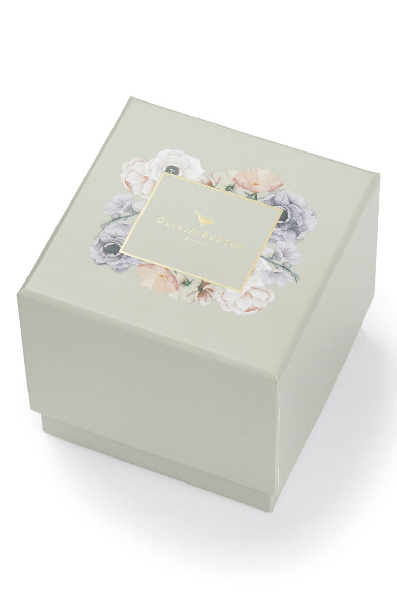 Olivia Burton Lucky Bee Black Glitter Dial Watch, 30mm, Alternate, color, Black