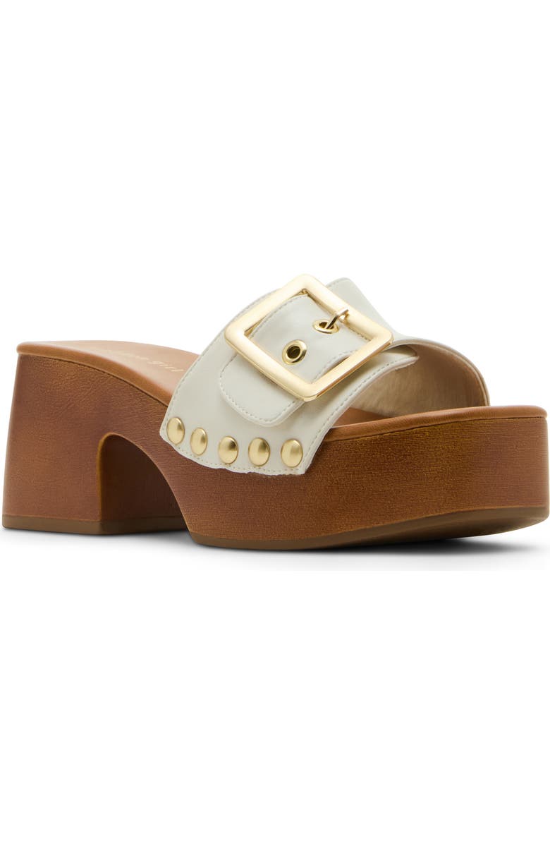 Madden Girl Woodland Slide Sandal, Main, color, Bone Paris