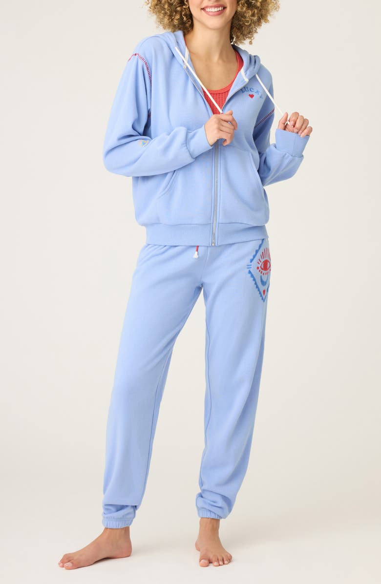 PJ Salvage Lady Luck Hooded Pajamas, Main, color, Peri