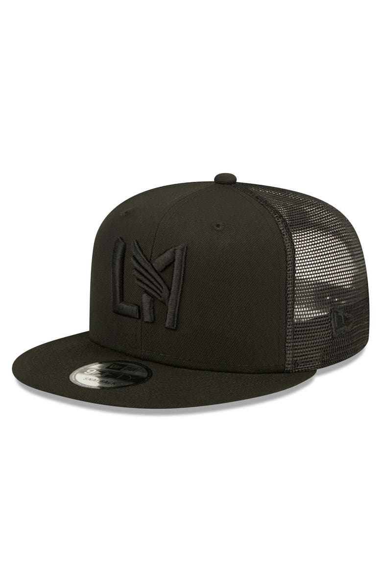 New Era Men's New Era Black LAFC Logo Classic 9FIFTY Trucker Snapback Hat, Main, color, 