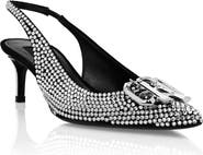 PHILIPP PLEIN Strass Low Plein Heels Slingback Gothic Plein Women
