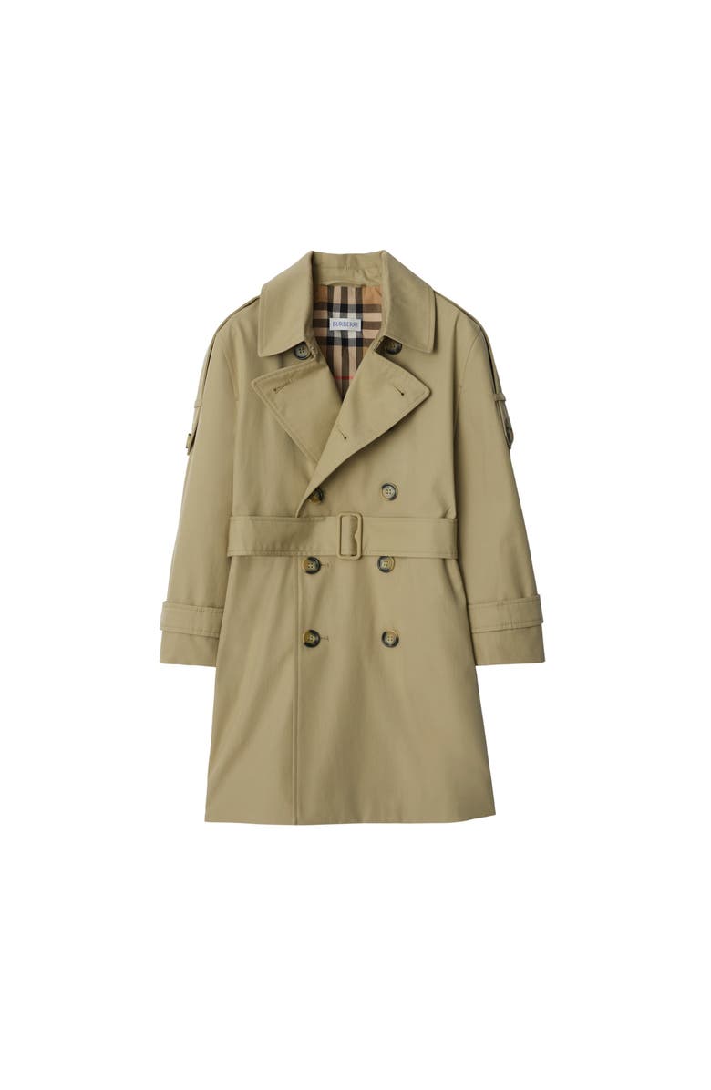 Burberry Gabardine Trench Coat, Main, color, 