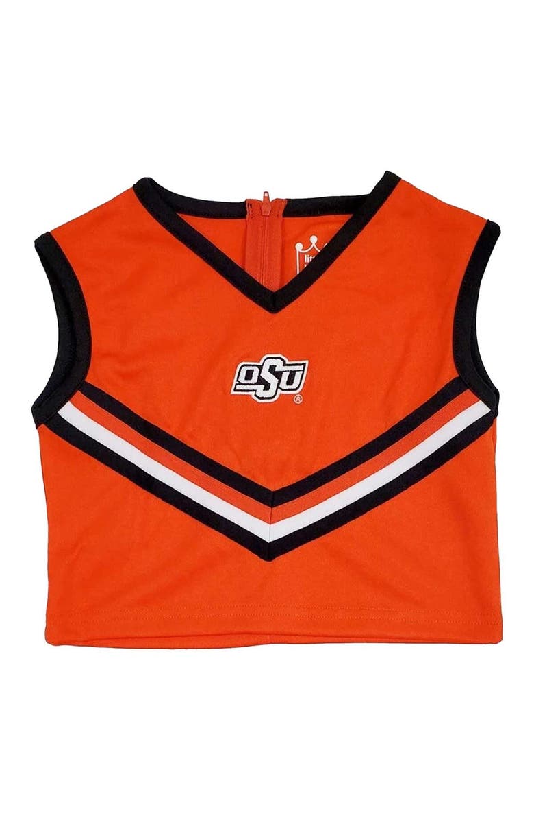 LITTLE KING Girls Youth Orange Oklahoma State Cowboys 2-Piece Cheer Set, Alternate, color, Orange