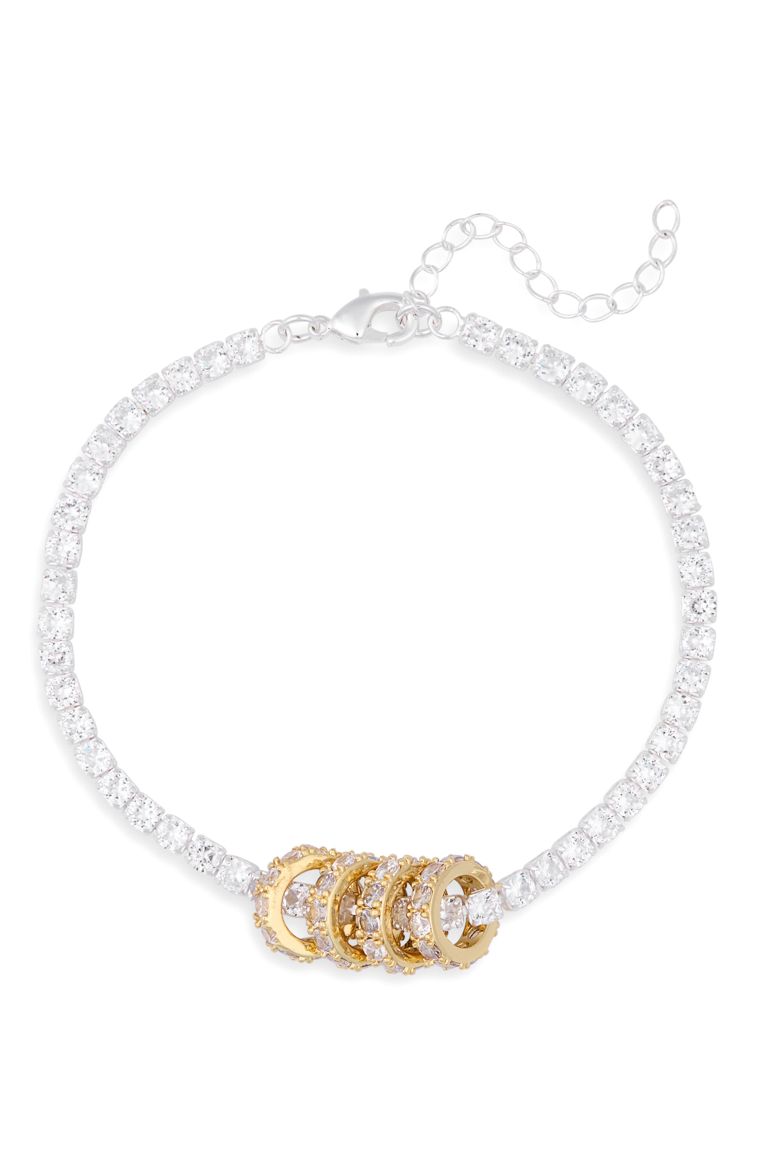 NORDSTROM RACK Cubic Zirconia Rondelle Tennis Bracelet