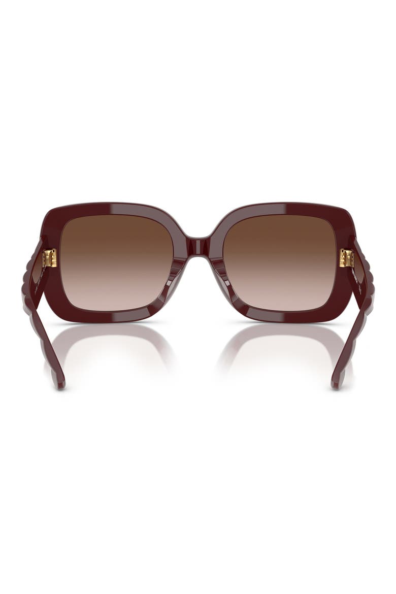 54mm Butterfly Sunglasses, Alternate, color, BROWN GRAD