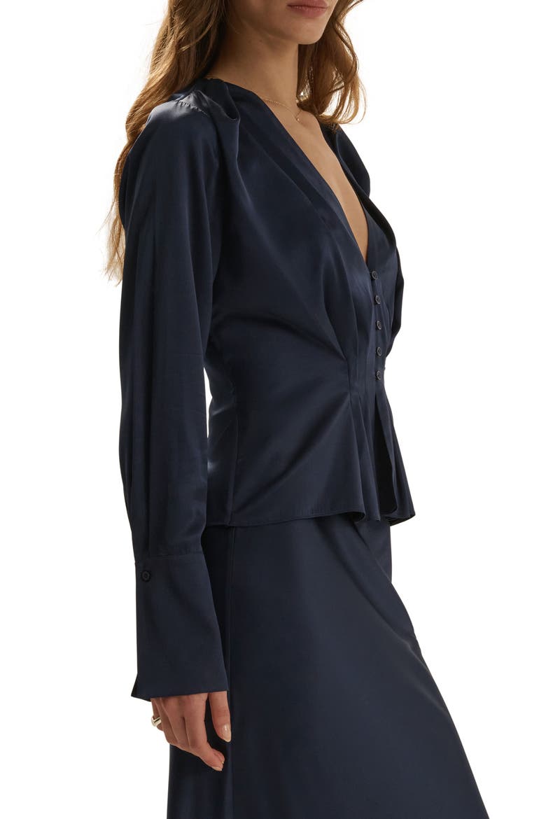 The Romance Button-Up Top, Alternate, color, MIDNIGHT