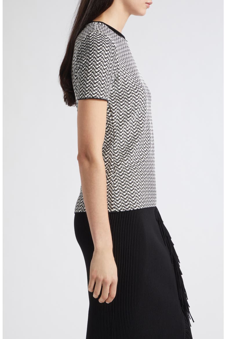 Jerseywear Geometric Jacquard Jersey Tee, Alternate, color, SOLID BLACK