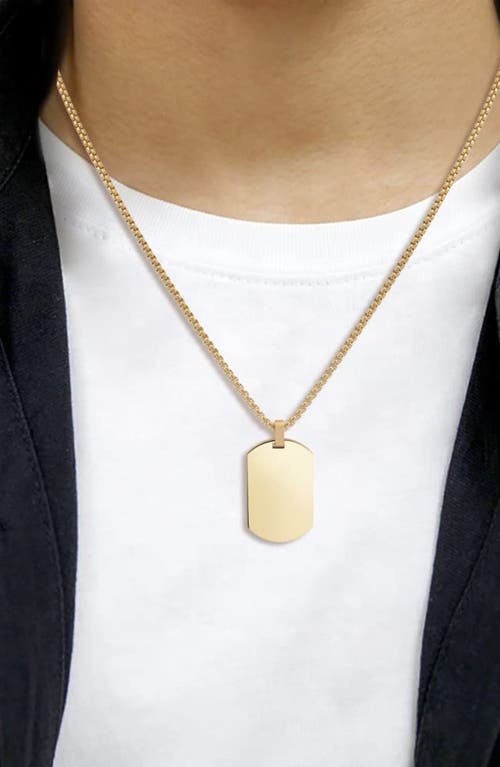 Geoffrey Beene Stainless Steel Dog Tag Pendant Necklace