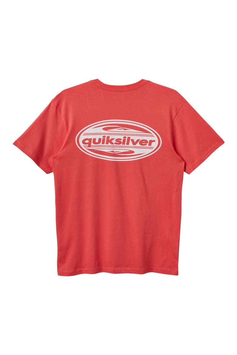 Boarding Cotton Graphic T-Shirt, Alternate, color, CORAL
