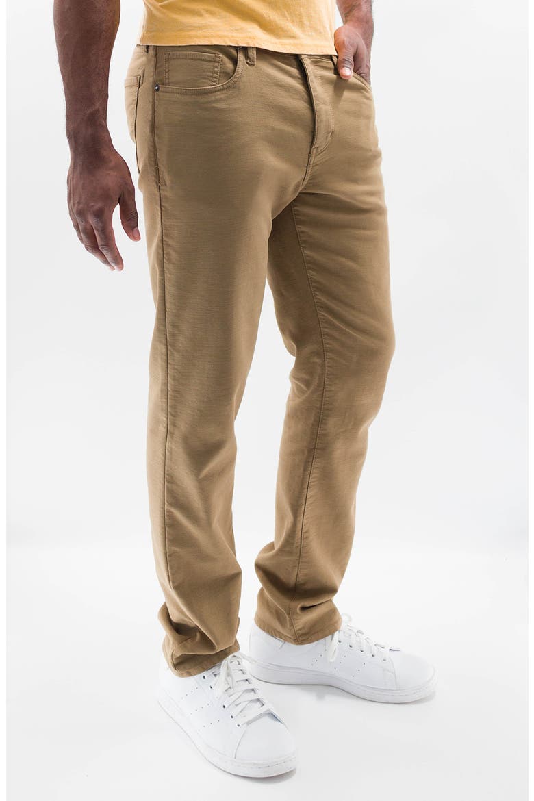 Comfort Athletic Fit Five Pocket Pants, Alternate, color, KANGAROO