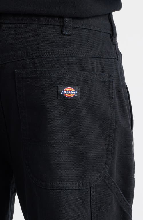 Dickies Double Knee Cotton Canvas Carpenter Pants In Black