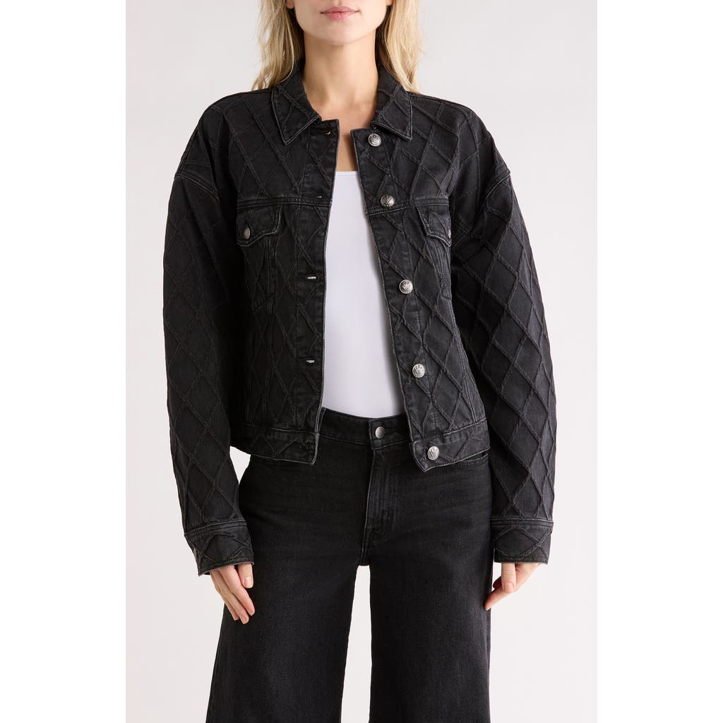 rag & bone Ryan Denim Trucker Jacket in Black at Nordstrom Rack, Size Xx-Small