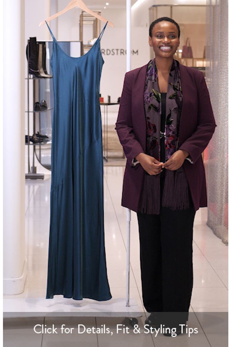Charmaine Spaghetti Strap Silk Gown video