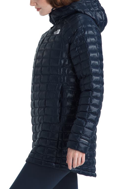The North Face Thermoball Quilted Hooded Parka In Blue
