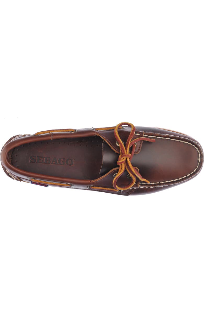 Sebago Portland Waxed Woman Boat Shoes, Alternate, color, Brown-Honey