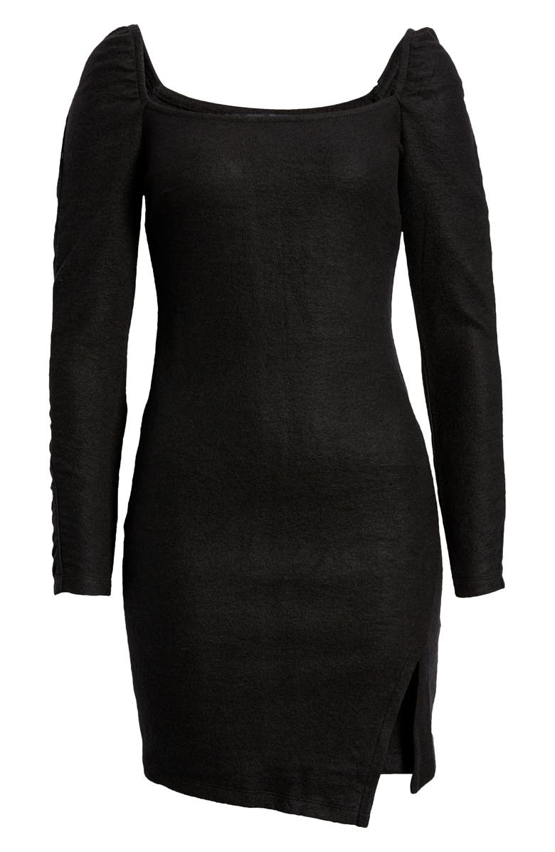KENDALL + KYLIE Ruched Long Sleeve Minidress, Alternate, color,