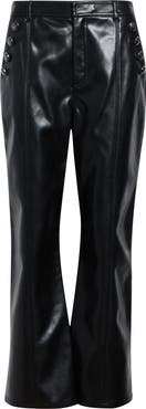Cinq à Sept Suzette Cropped Faux Leather Flare Pants