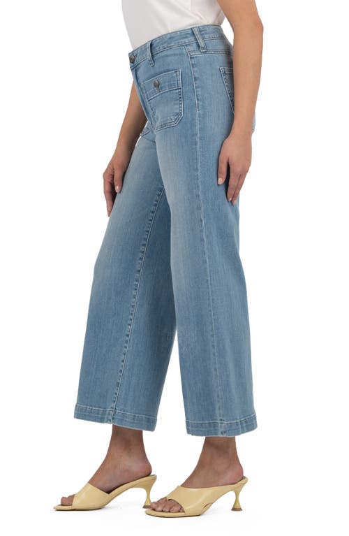 Kut From The Kloth Meg Patch Pocket Mid Rise Ankle Wide Leg Jeans