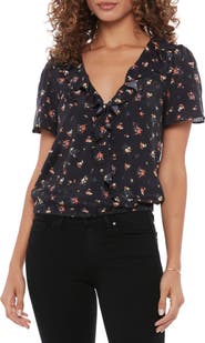 PAIGE Clarita Flutter Sleeve Blouse