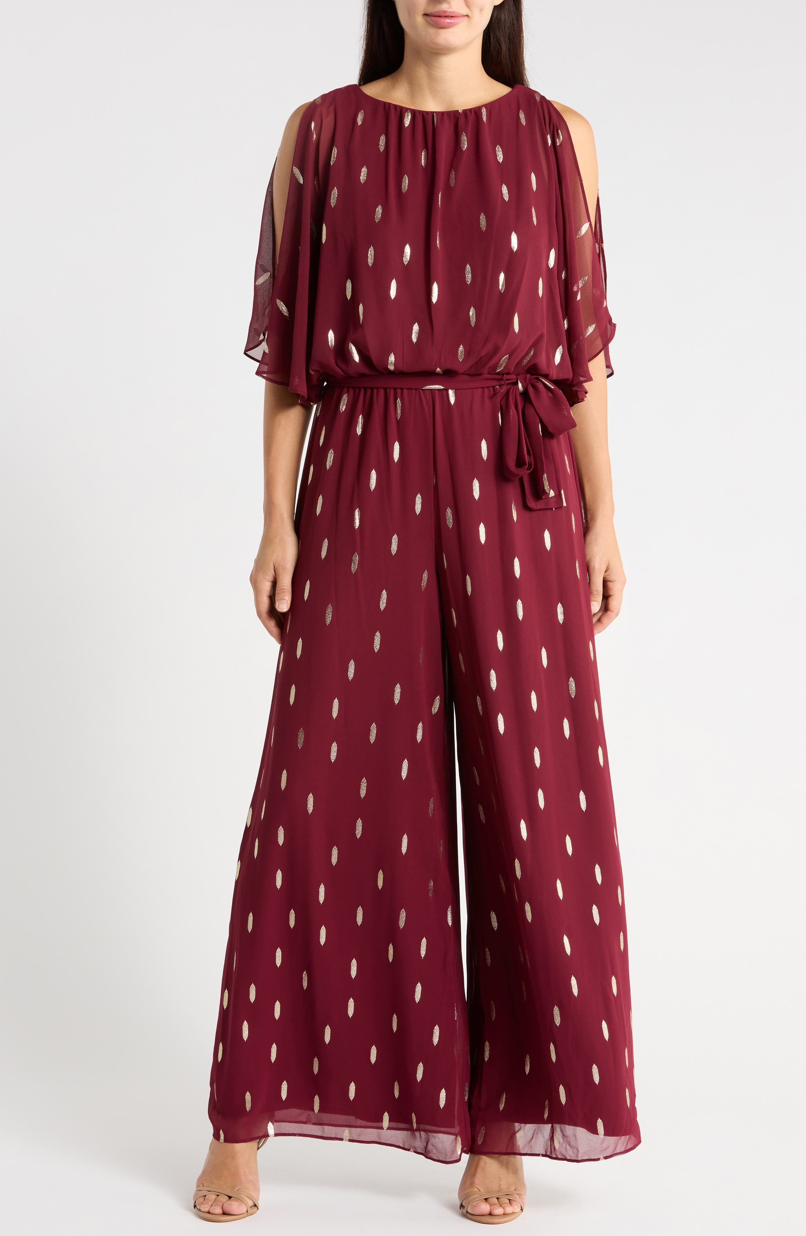 Blouson Foil Wide Leg Jumpsuit