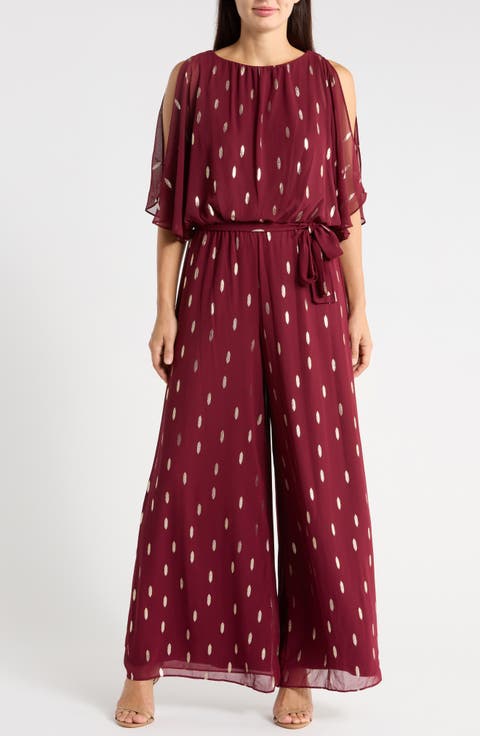 Blouson Foil Wide Leg Jumpsuit
