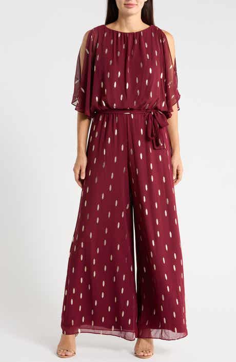 Blouson Foil Wide Leg Jumpsuit