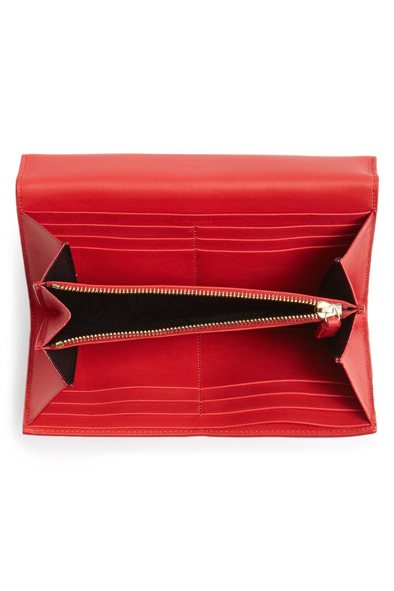 'Large Ligne Y' Leather Wallet, Alternate, color, LIPSTICK RED
