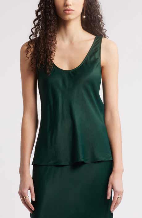 Nordstrom Satin Scoop Neck Tank