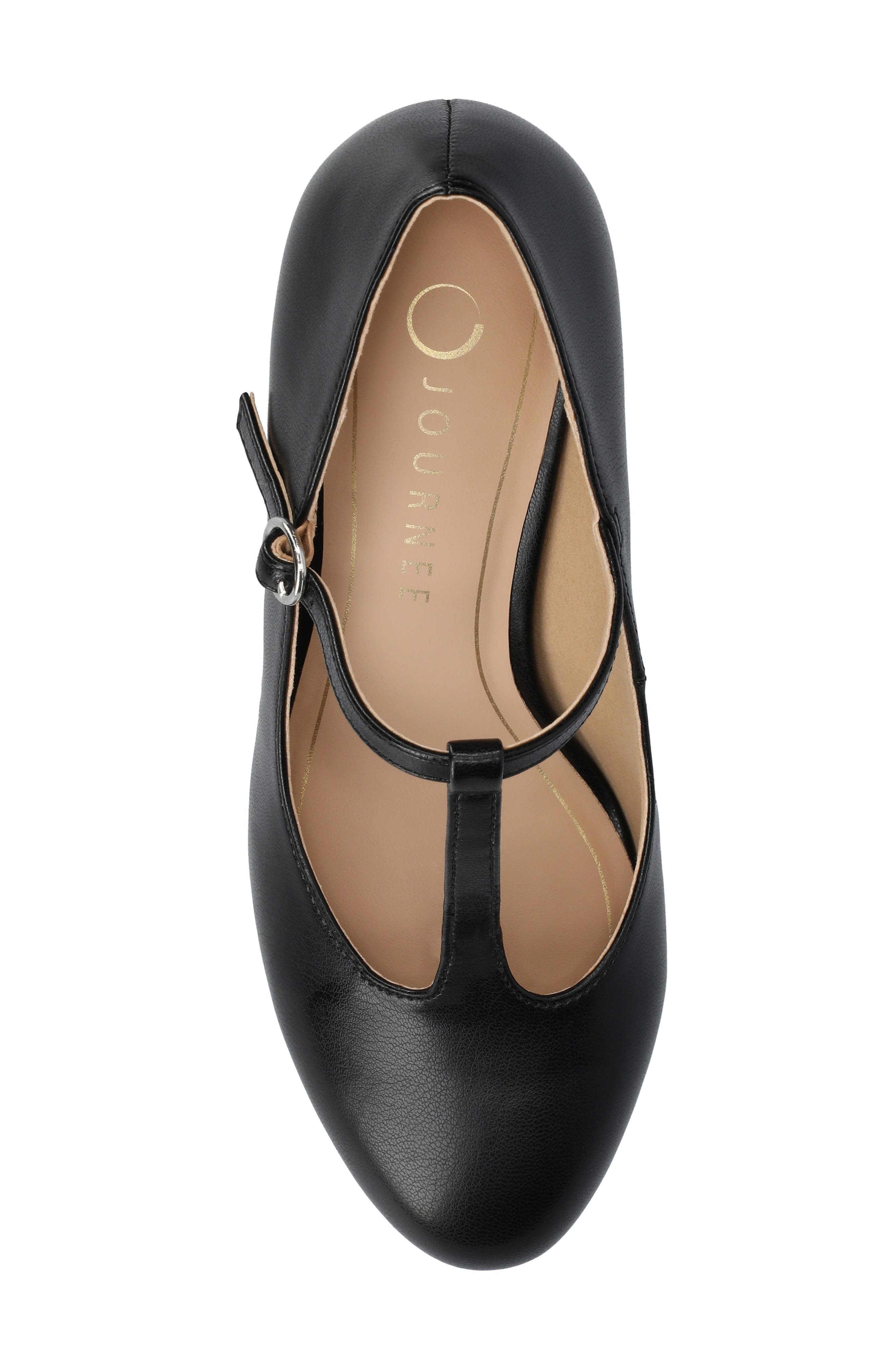 Journee Collection Talani T-Strap Pump, Alternate, color, Black