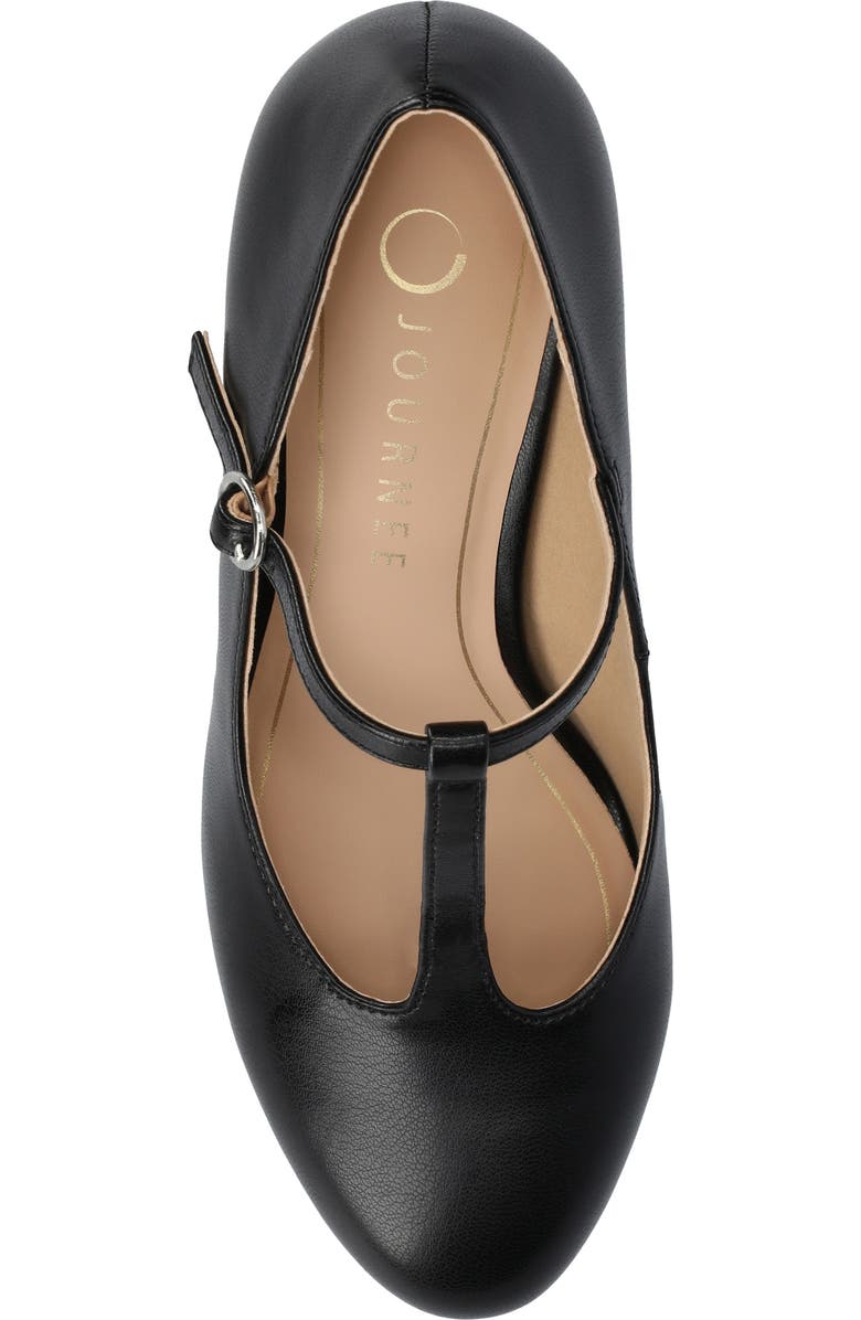 Journee Collection Talani T-Strap Pump, Alternate, color, Black