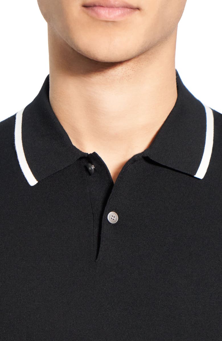Theory Goris Tipped Solid Polo, Alternate, color,
