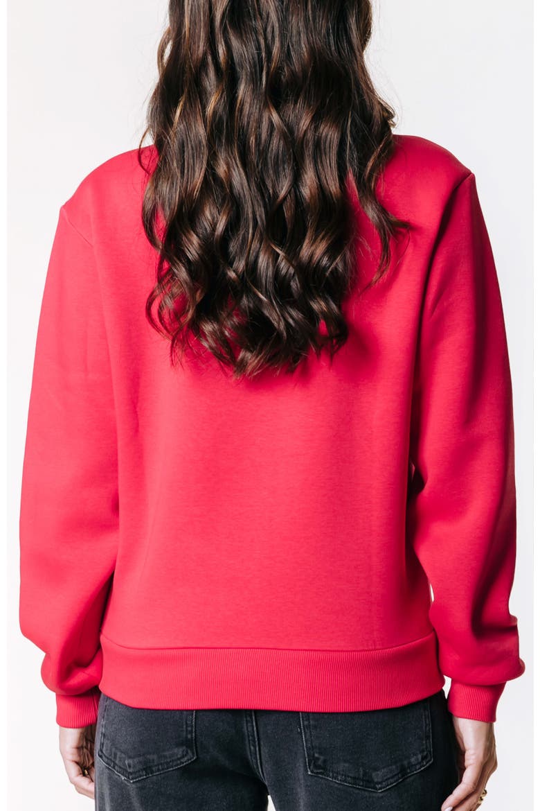 Logo Wave Relaxed Sweat, Alternate, color, Red