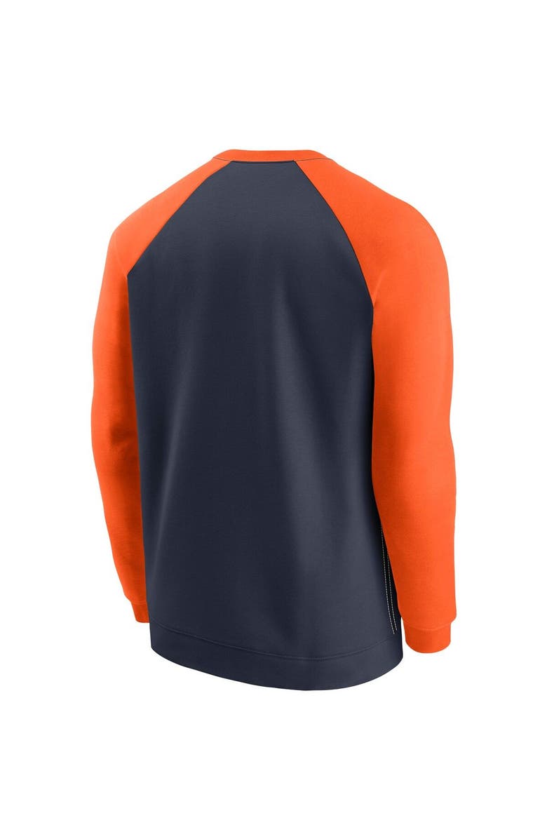Nike Men's Nike Navy/Orange Chicago Bears Historic Raglan Crew Performance Sweater, Alternate, color, 