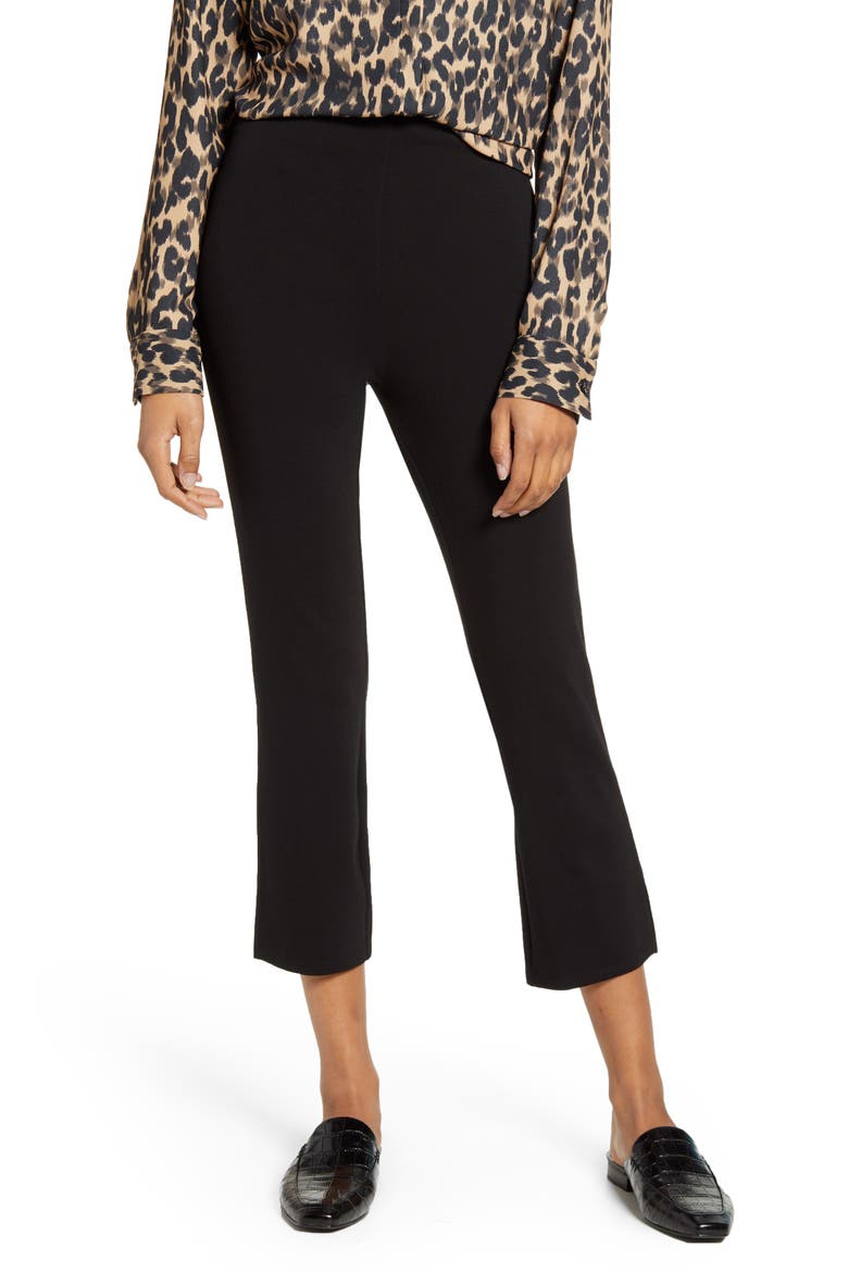 Lyssé Kick Flare Crop Leggings, Main, color, BLACK