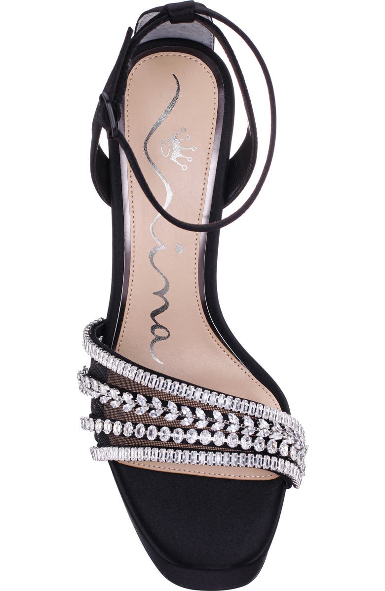 Nina Agitha Ankle Strap Platform Sandal, Alternate, color, Black