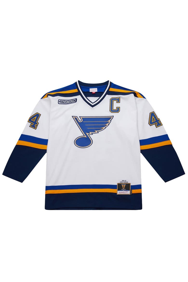Men's Chris Pronger White St. Louis Blues 1999-00 Power Play Jersey, Alternate, color, White
