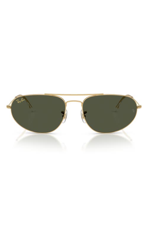 Ray Ban Ray-ban 62mm Oversize Irregular Sunglasses In Gold