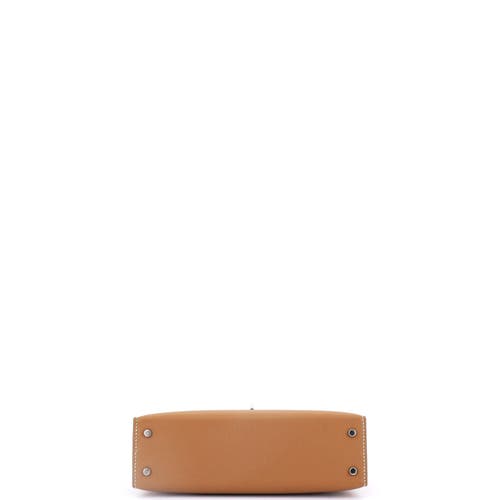 Pre-owned Hermes Hermes Kelly Mini Ii Bag Brown Epsom With Palladium Hardware 20 In Gold