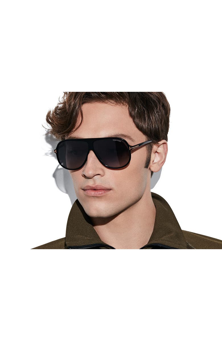 TOM FORD Spencer 62mm Gradient Oversize Pilot Sunglasses, Alternate, color,