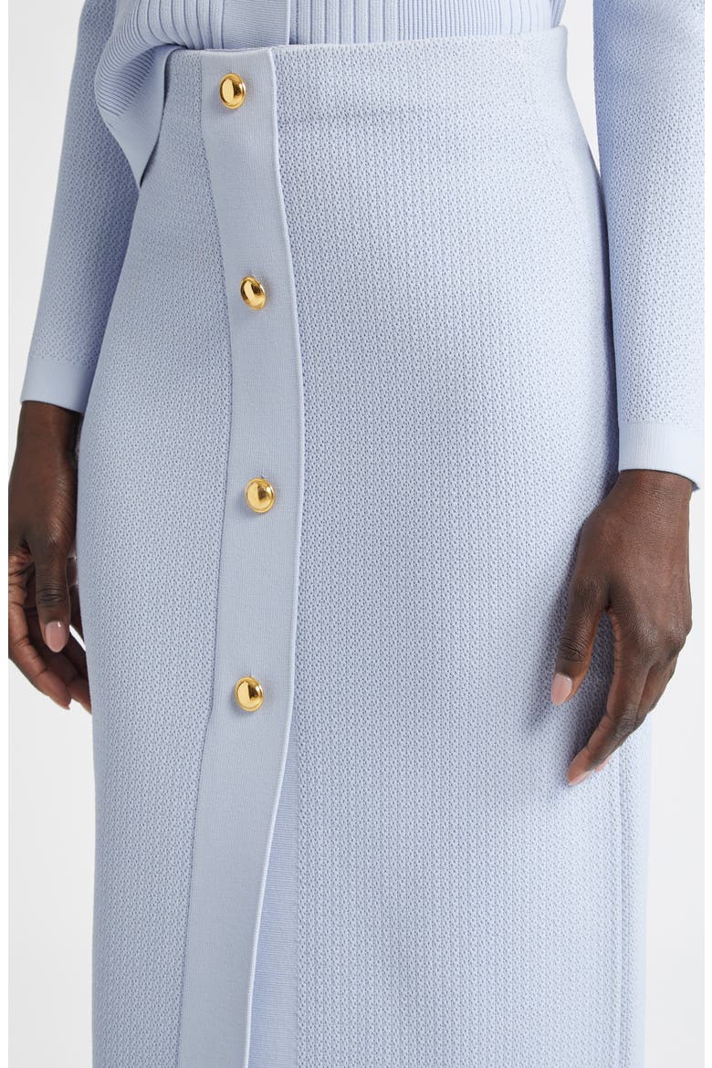 Mixed Stitch Flatback Rib Skirt, Alternate, color, BLUE LAGOON