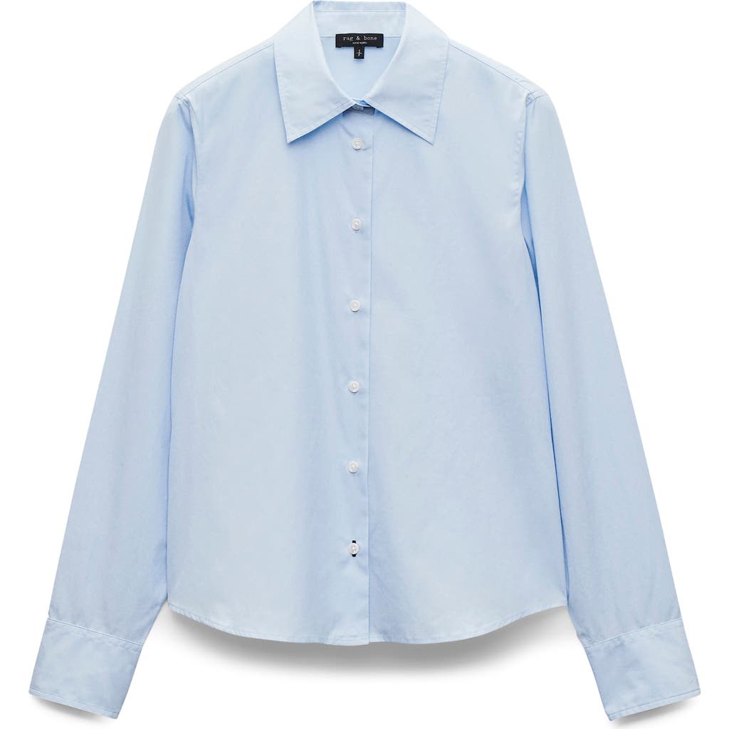 Rag & Bone Dayton Cotton Poplin Button-up Shirt In Blue