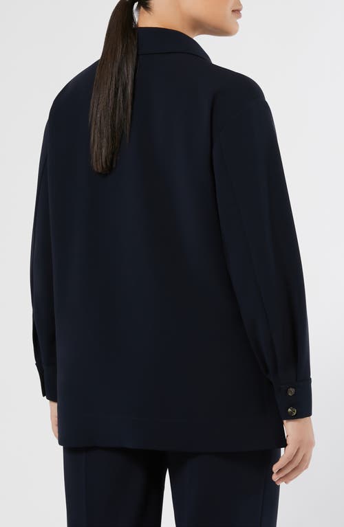 Marina Rinaldi V-neck Zama Blouse In Blue